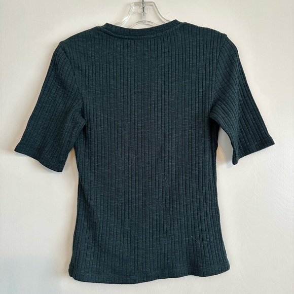 Vince Ribbed Top - Green - Picture 3 of 3